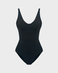 Plunge Lace-Up Corset Sculpting Swimsuit