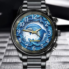 Personalize Summer Splash Dolphin Watch - Add Your Name for a Cool Ocean Style