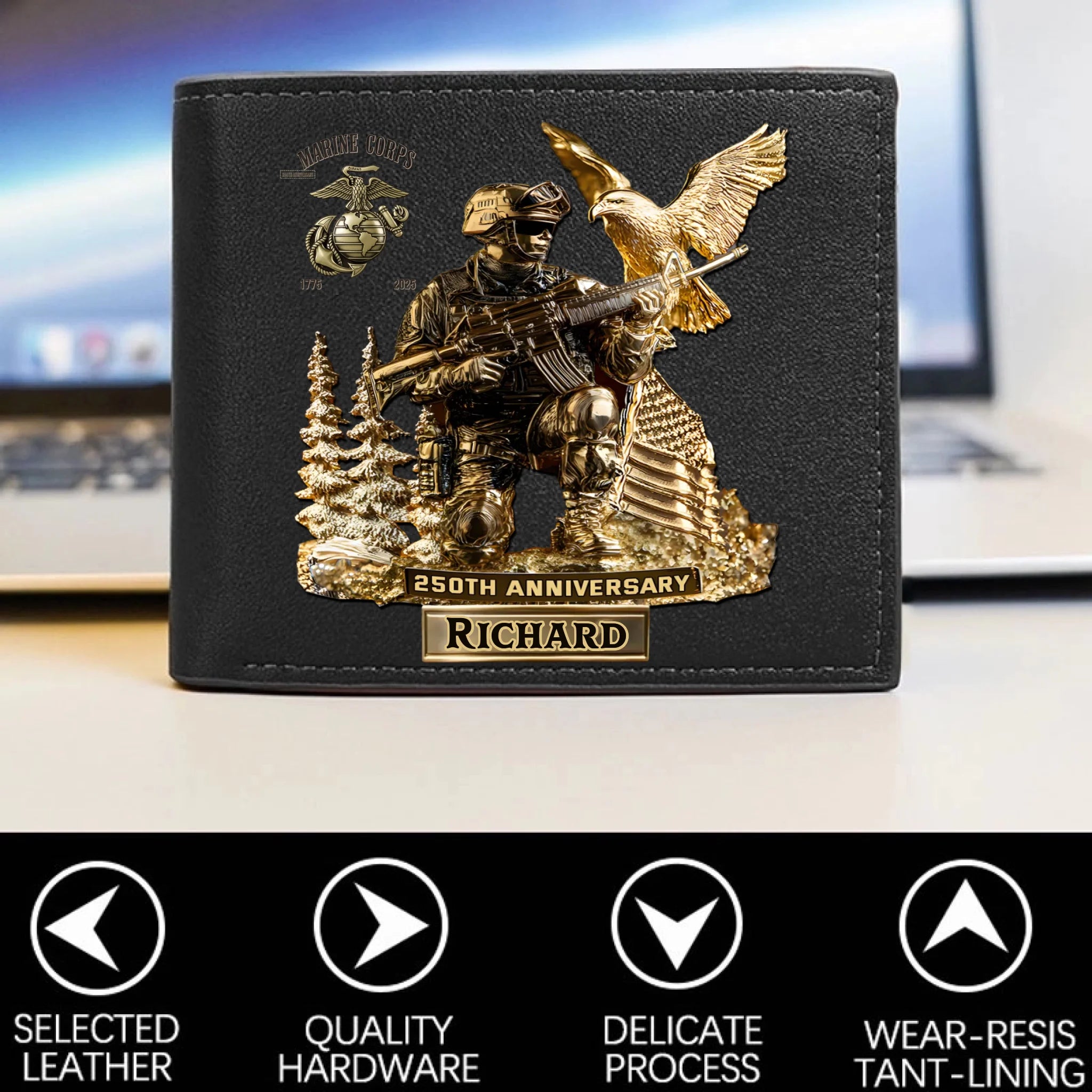 Personalized Veteran World Tour Wallet Perfect Gift_yythkg