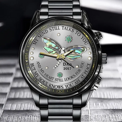 Personalized Memorial Dragonfly Watch – Add Names and Dates for Loved Ones