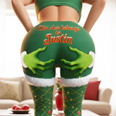 Naughty Couple Hands Leggings - Personalized Gifts For Her