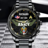 Personalized US Military Service Watch - Premium Inspired Timepiece, Perfect Gift for Veterans & Father's Day