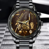 Personalized Fishing Enthusiast Watch - Outdoor Gear Dial with Custom Name Addition