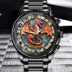 Personalized Legendary Dragon Watch - Add Your Name to the Myth