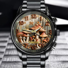 Personalized Mushroom Forest Watch - Embrace the Magic of Nature with Your Name