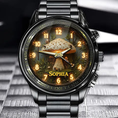Personalized Glow-In-The-Dark Mushroom Forest Watch – Brimming With A Fantastical Fairytale Atmosphere