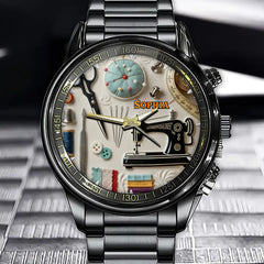 Personalized Sewing Tool Watch - Tailor-Made For Craft Enthusiasts