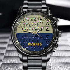 Personalized Mystery Stranger Lights Watch – Custom Name & Enigmatic Design