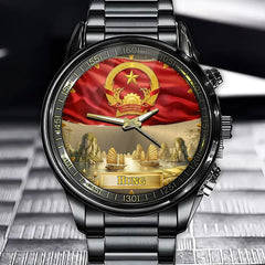 Personalized Vietnam Coat Of Arms Watch - Custom Engraving For National Pride