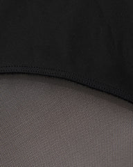 Mesh Deep V Halter One Piece Swimsuit