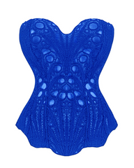 Lace Up Contrast Lace Corset Top Tummy Control Shapewear