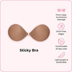Seamless Push-up Sticky Bra