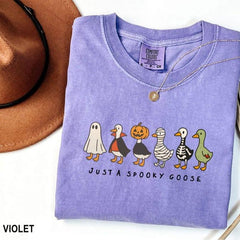 Comfort Colors Halloween Goose shirt, just a Spooky Goose t-shirt, Funny Halloween shirt, Spooky Season, Spooky Goosey Shirt