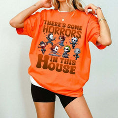 There’s Some Horrors In This House Shirt, Retro Halloween Shirt, Funny Halloween Sweatshirt, Trendy Halloween Gift, Halloween Party Shirts