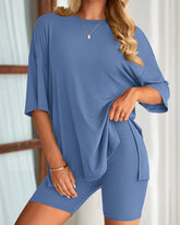 Women's Summer Two-Piece Set Split Hem Lounge