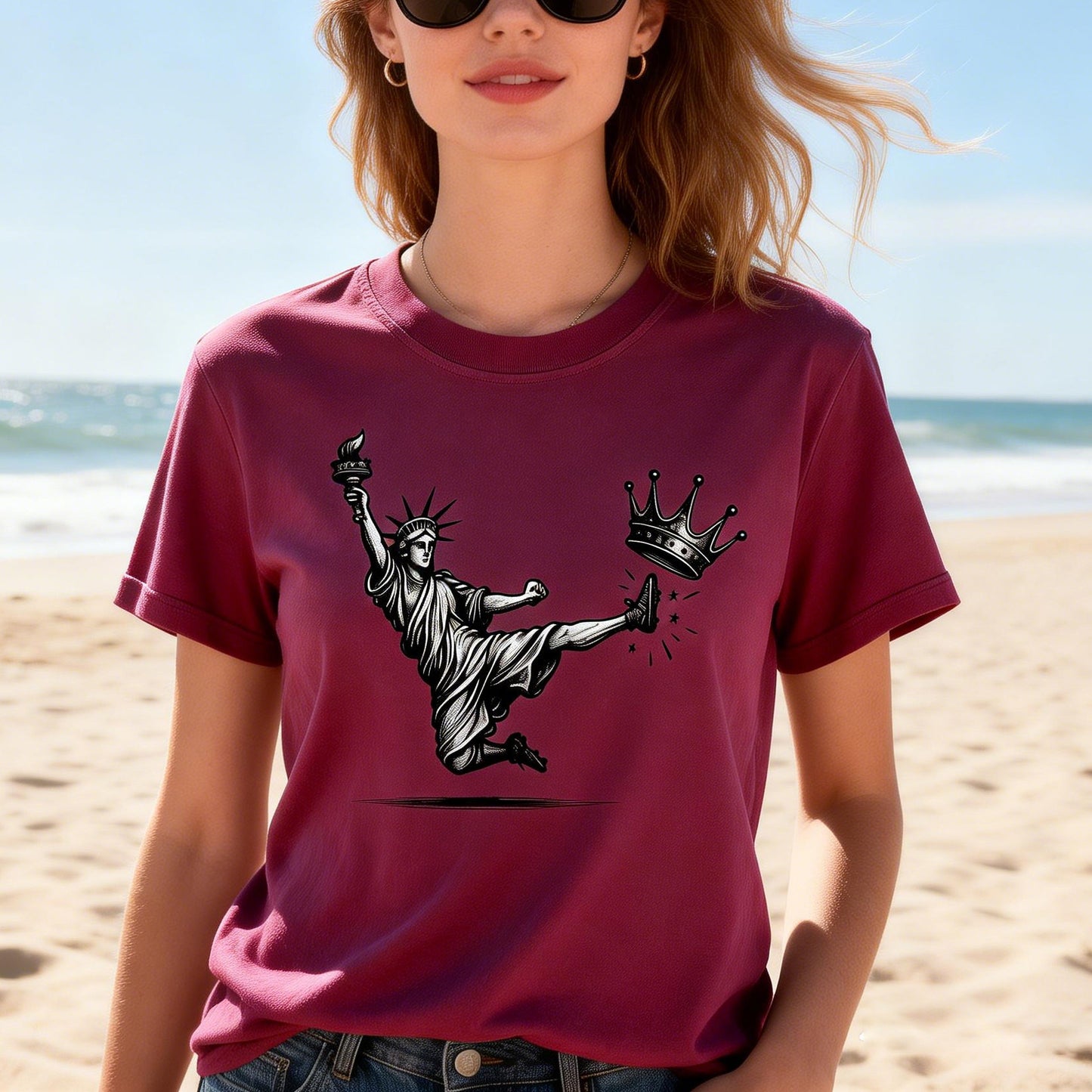 🔥No Kings Shirt, Statue of Liberty, Democracy Tee, Liberal T shirt, Democrat T Shirt, Anti Fascism