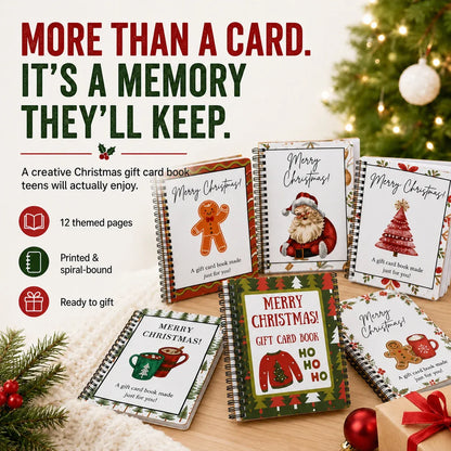 Christmas Gift Card Book – 12 Themed Pages for Cash & Gift Cards