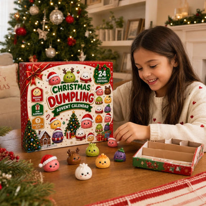 Dumpling Advent Calendar - Christmas Birthday Gifts For Mom, Dad, Brother, Sister, Kids - Merry Little Dumplings