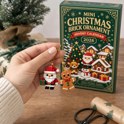 Mini Christmas Brick Ornament Advent Calendar - Holiday Tree Decorations