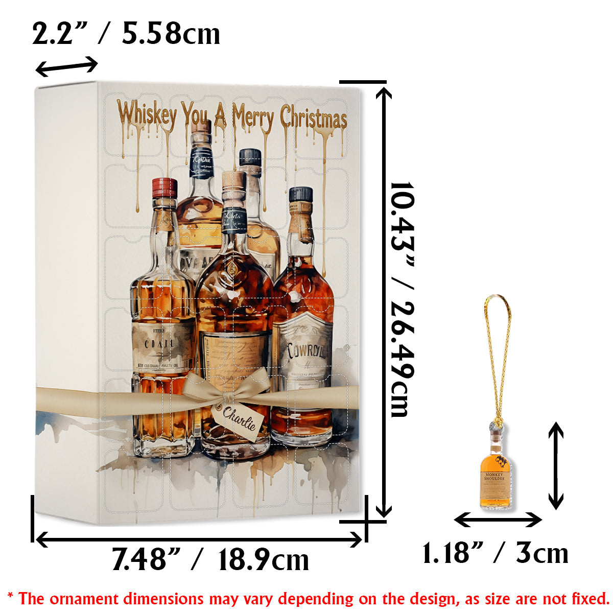 Whiskey Christmas Gift - Whisky Advent Calendar With Ornaments
