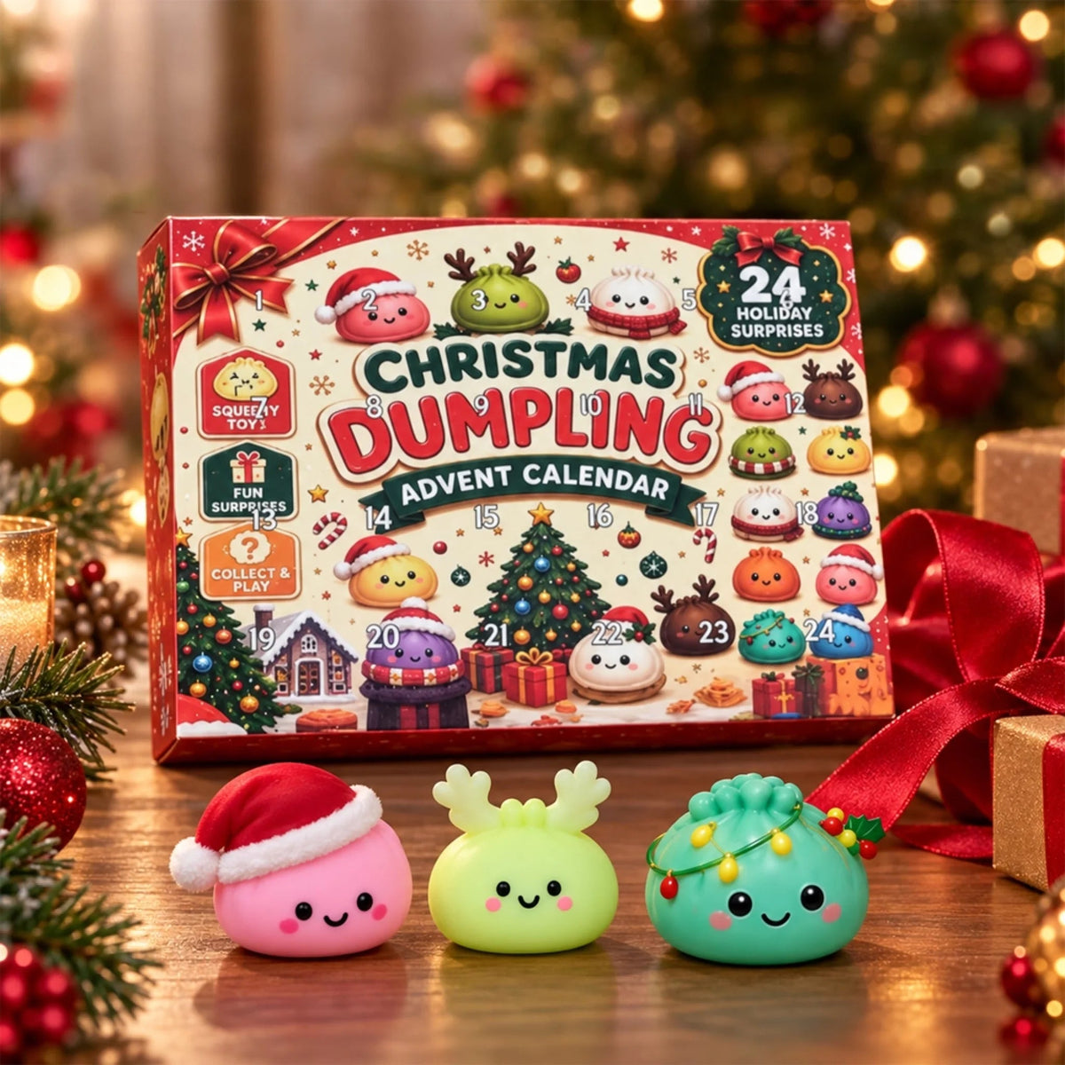 Dumpling Advent Calendar - Christmas Birthday Gifts For Mom, Dad, Brother, Sister, Kids - Merry Little Dumplings