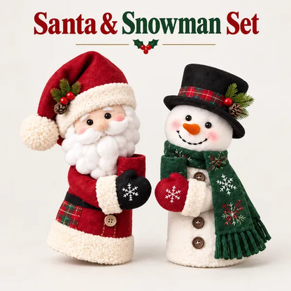 Christmas Door Handle Covers – Santa & Snowman Plush Door Knob Decorations