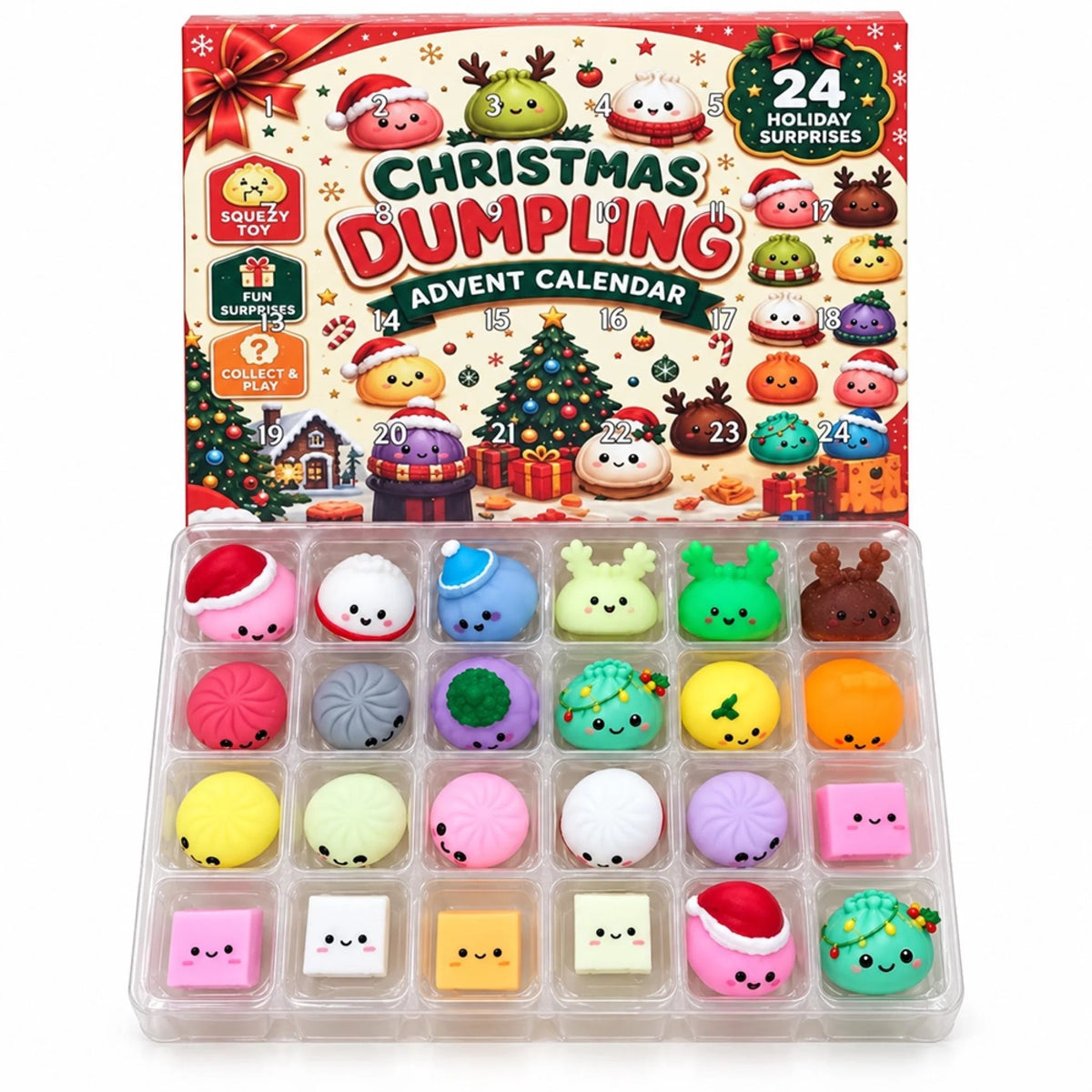 Dumpling Advent Calendar - Christmas Birthday Gifts For Mom, Dad, Brother, Sister, Kids - Merry Little Dumplings