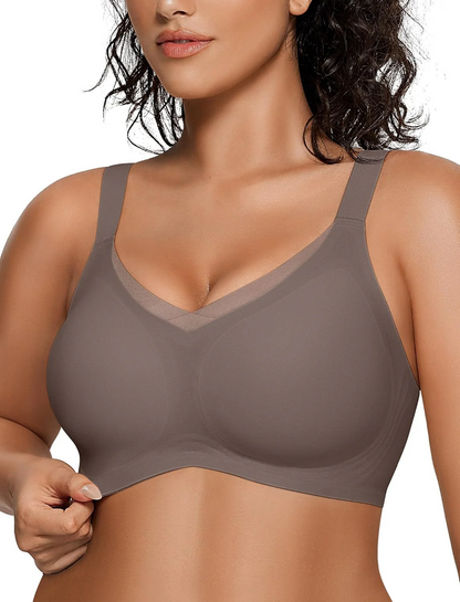 Womens Wireless Bras V Mesh Comfortable Bralette Supportive