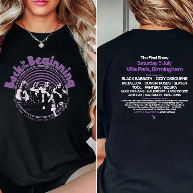 Black Sabbbth Back To The Beginning 2025 Black T- Shirt
