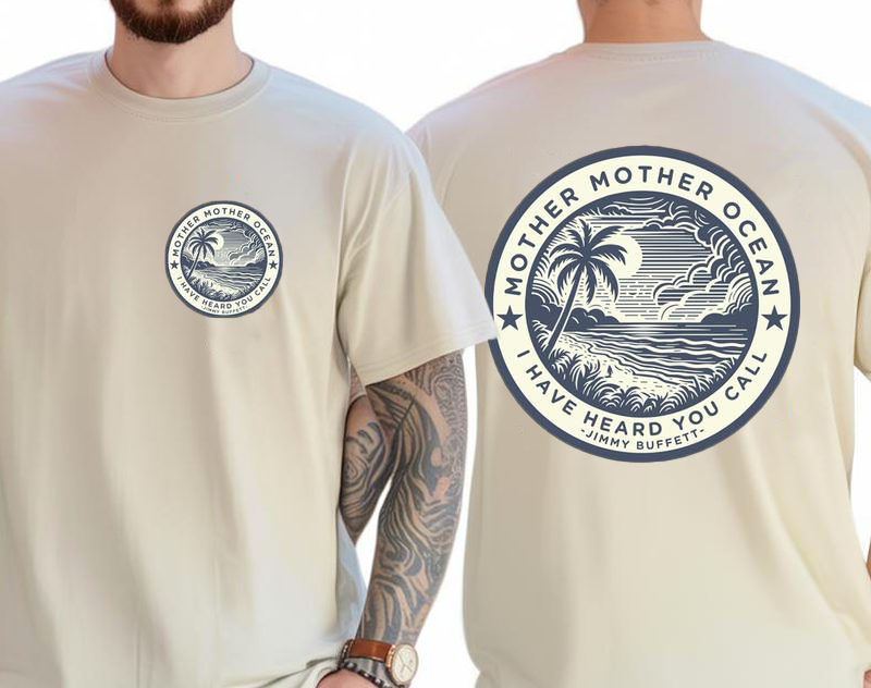 Mother Ocean Jimmy Buffett Tee, Unisex Beach T-shirt, Men's Women's Shirt, Gift for Buffett Fan