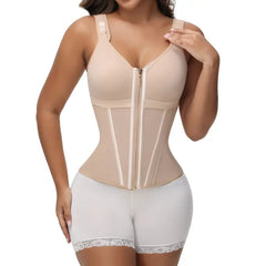 Waist Shapewear for Women with Bra Tummy Control Girdle Workout Shapewear with Adjustable Shoulder Strap
