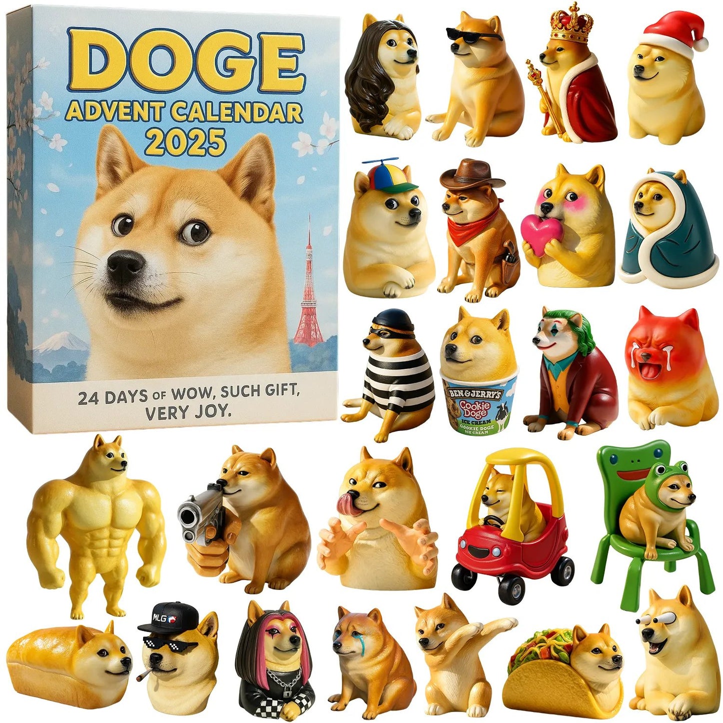Yellow Doge Advent Calendar 2025🎁 24 Gifts Inside!