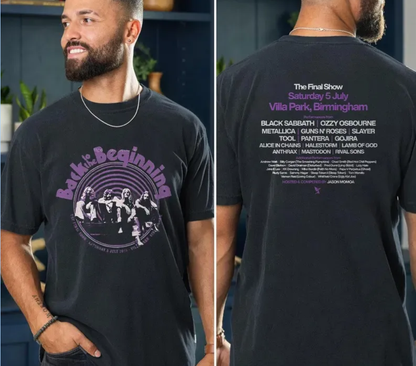 Black Sabbbth Back To The Beginning 2025 Black T- Shirt