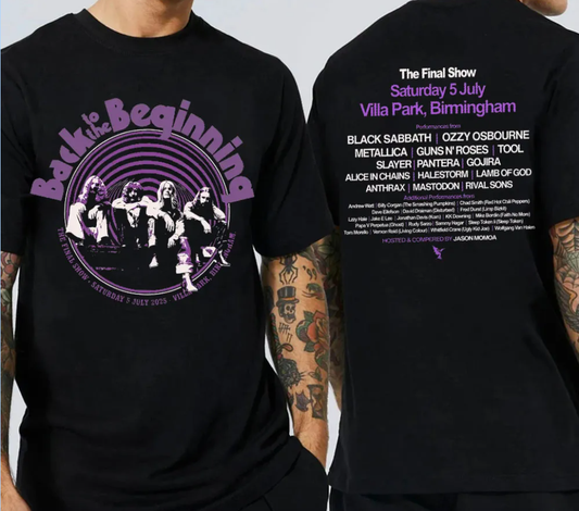 Black Sabbbth Back To The Beginning 2025 Black T- Shirt