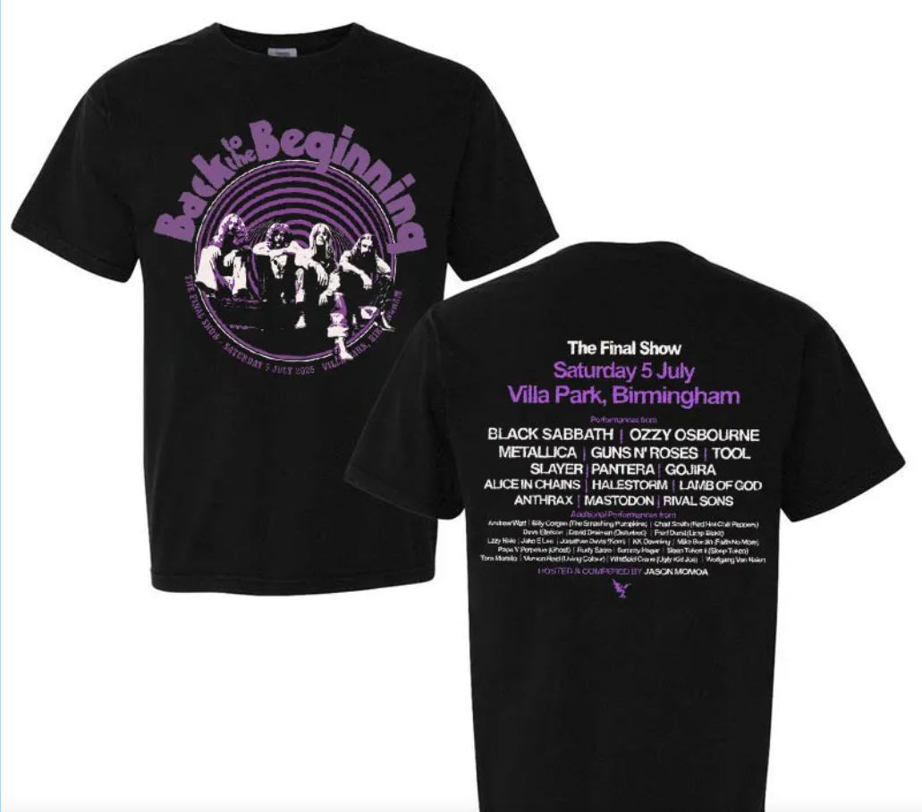 Black Sabbbth Back To The Beginning 2025 Black T- Shirt