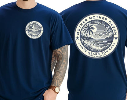Mother Ocean Jimmy Buffett Tee, Unisex Beach T-shirt, Men's Women's Shirt, Gift for Buffett Fan