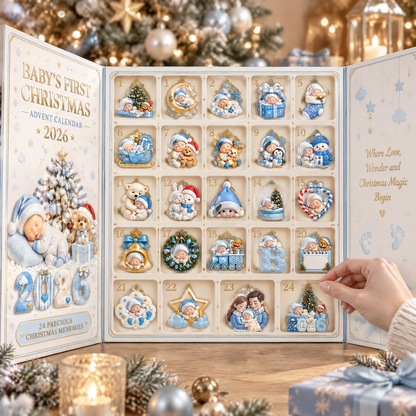 Baby’s First Christmas Advent Calendar 2026-24 Acrylic Ornaments