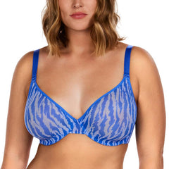 Zebra Wild Breathable Unlined Plus Size Soft Women Bra