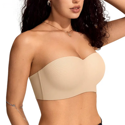 Womens Strapless Bras Wireless Non-Slip Tube Top Push Up Bralette Seamless Padded Bandeau Bra Everyday Convertible Bra