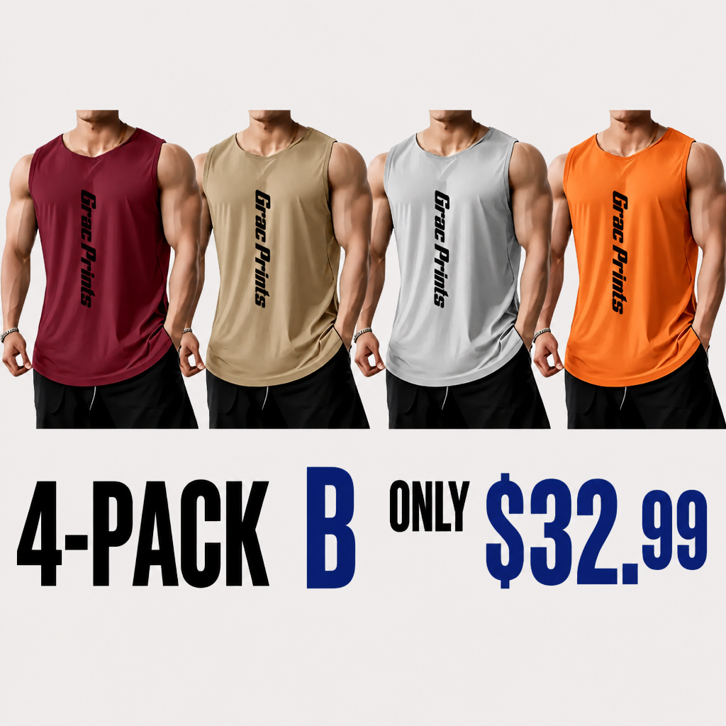 Men's Athletic Tank Top – Breathable Training Vest for Gym & Sports