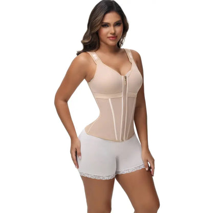 Waist Shapewear for Women with Bra Tummy Control Girdle Workout Shapewear with Adjustable Shoulder Strap