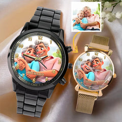 Personalized Custom Photo Watch - Turn Your Photo Into a Cartoon Design