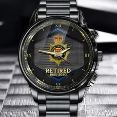 Personalized Retired British Police Custom Time Watch