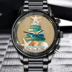 Custom Name Sea Glass Family Tree Watch - Christmas Gift, Family Holiday Gift