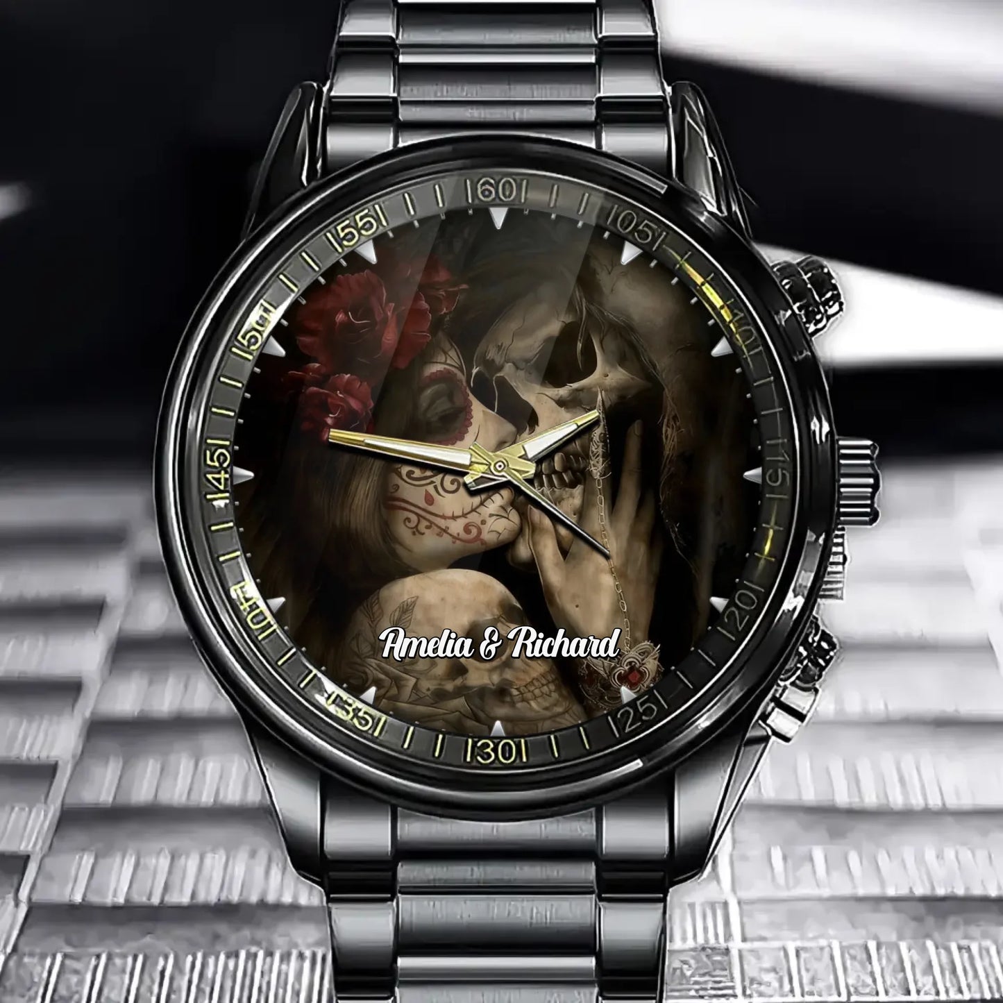 Immortal Love Personalized Gothic Watch - Till Death Do Us Part
