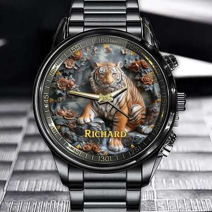 Personalized Jungle Tiger Watch – Unique Collector’s Piece