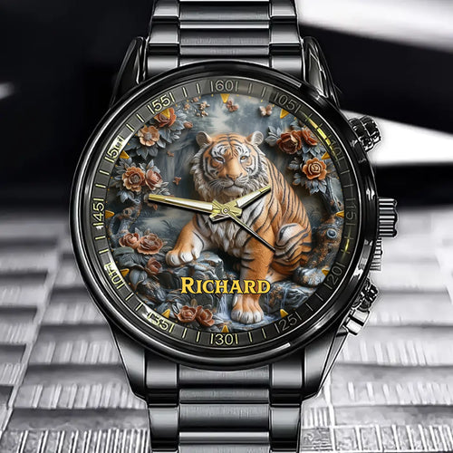 Personalized Jungle Tiger Watch – Unique Collector’s Piece