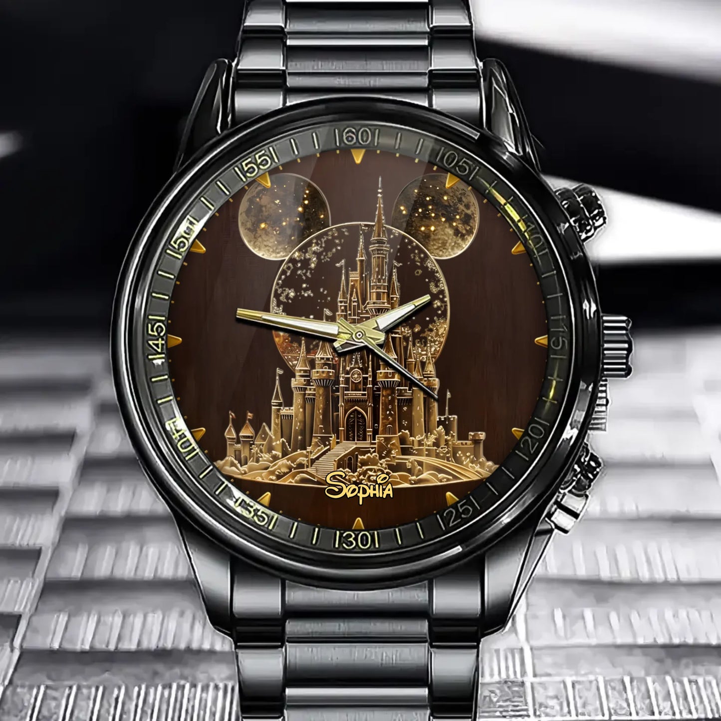 Personalized Wonderland Castle Watch – Magical Night Sky Edition