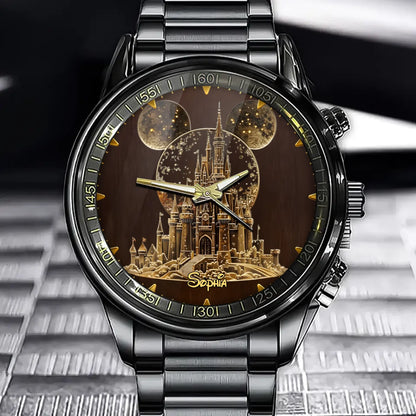 Personalized Wonderland Castle Watch – Magical Night Sky Edition