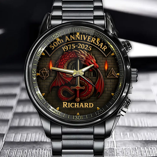 Personalized D&D 50th Anniversary Watch - Custom Name Option